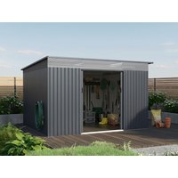 27% Discount! Metall Gerätehaus Modell Rheinfeld 10,20 m² 3x3m