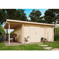 26% Discount! Fjordholz Gartenhaus Modell Carin 44 D + SD 6x4m