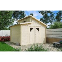 26% Discount! Fjordholz Gartenhaus Modell Varianta 44 D 3x3m