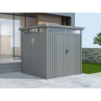 38% Discount! Metall Gerätehaus Modell Style 4,45 m² Alu Grau 2x2m