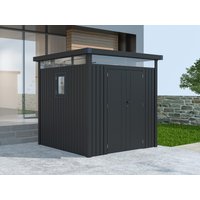 38% Discount! Metall Gerätehaus Modell Style 4,45 m² Anthrazit 2x2m