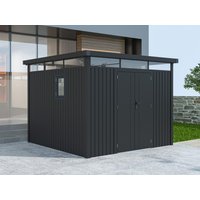 39% Discount! Metall Gerätehaus Modell Style 7,56 m² Anthrazit 3x2m