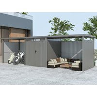 33% Discount! Metall Gerätehaus Modell Style 4,45 m² Spar-Set 4 3x2m