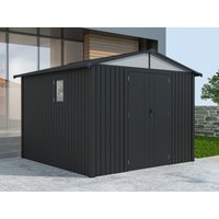 42% Discount! Metall Gerätehaus Modell Trend 7,56 m² Anthrazit 3x2m