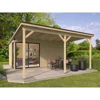 26% Discount! Fjordholz Gartenhaus Modell Amrum-5 mit Vordach