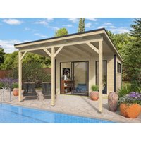 26% Discount! Fjordholz Gartenhaus Modell Juist-1 mit Vordach