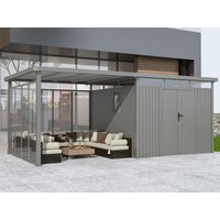 36% Discount! Metall Gerätehaus Modell Style 7,56 m² Spar-Set-5 4x3m