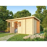 26% Discount! Fjordholz Pultdach Gartenhaus Modell Ezra 3K / nat