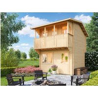 26% Discount! 2-stöckiges Fjordholz Satteldach Gartenhaus Modell 4x3m