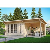 26% Discount! Fjordholz Gartenhaus Modell Jacob 44 B mit Seitend 7x4m