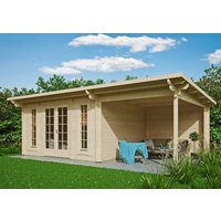 26% Discount! Fjordholz Gartenhaus Modell Jacob 44 C mit Seitend 7x4m