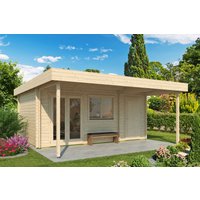 26% Discount! Fjordholz Gartenhaus Modell Kurt 44 D mit Vordach 6x4m