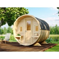 26% Discount! Fjordholz Fass-Sauna Modell Lauri