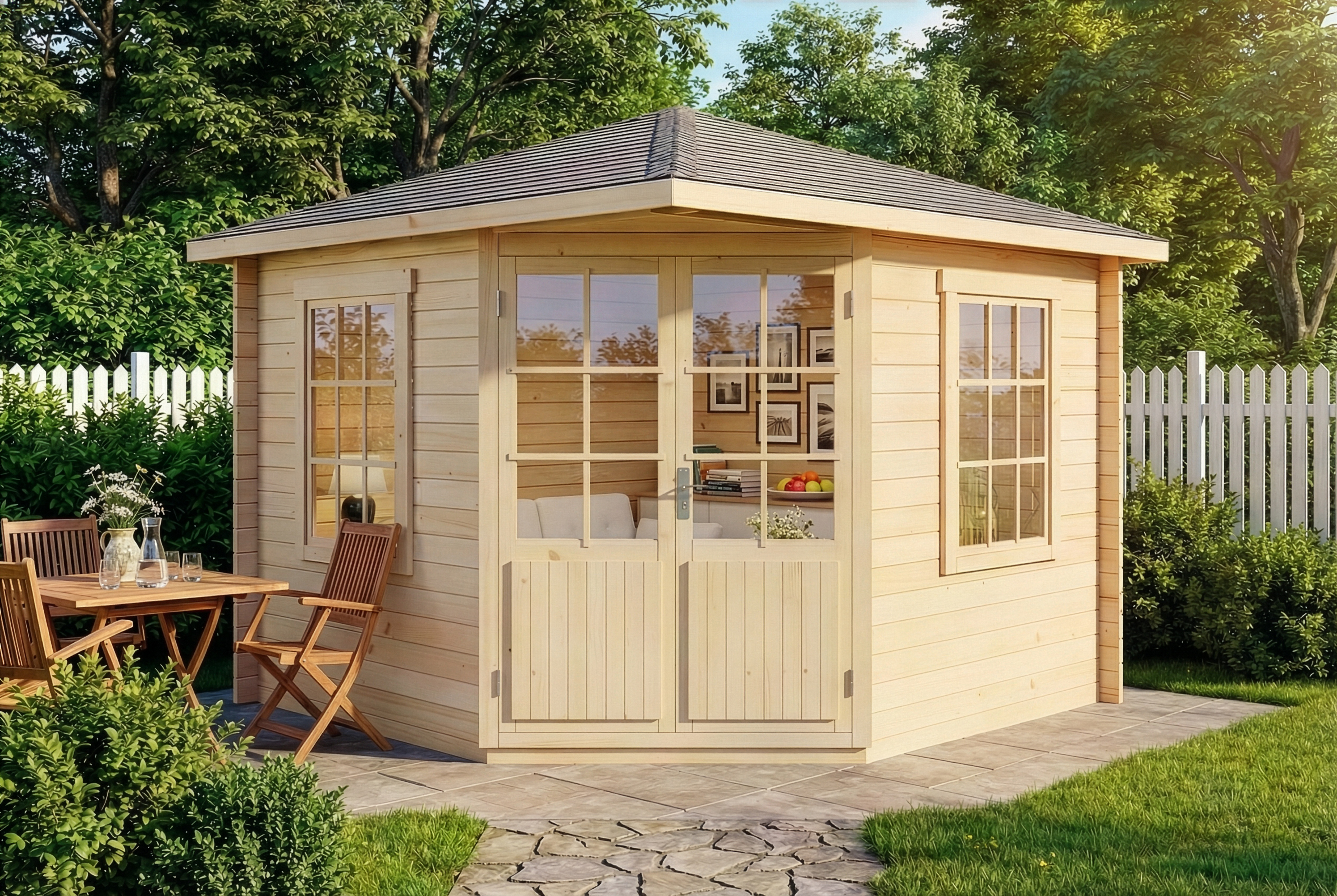 13% Discount! 5-Eck Gartenhaus Monica
