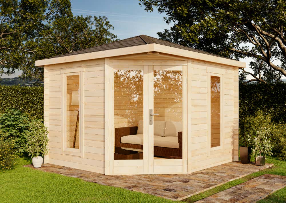 15% Discount! 5-Eck Gartenhaus Liwa Compact