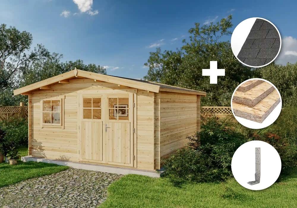 14% Discount! ECO Set - Gartenhaus Valeria